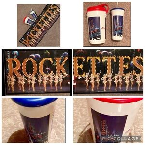 ROCKETTES/Radio City Music Hall  poster/soda & popcorn cups ~ 🎅🏻🎄NYC